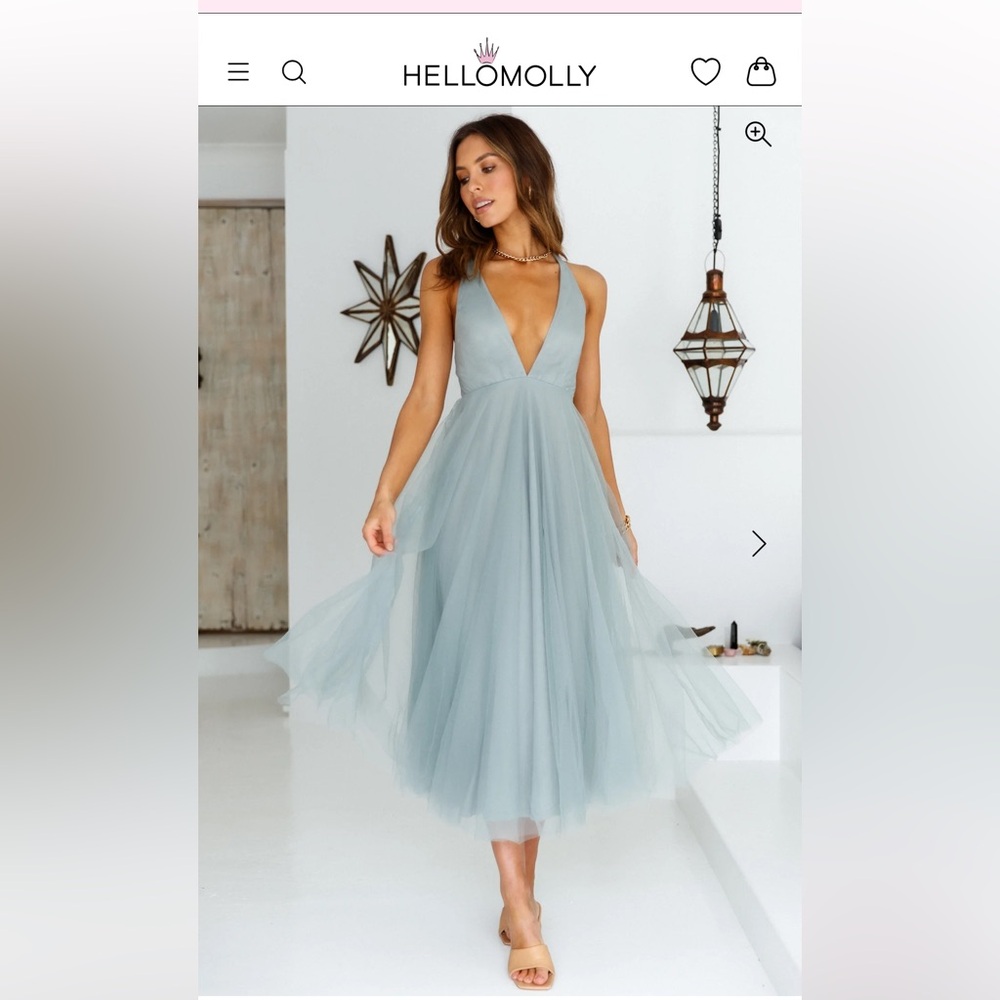 Hello Molly - Kiss The Girl Midi Dress - Sage - Size Medium